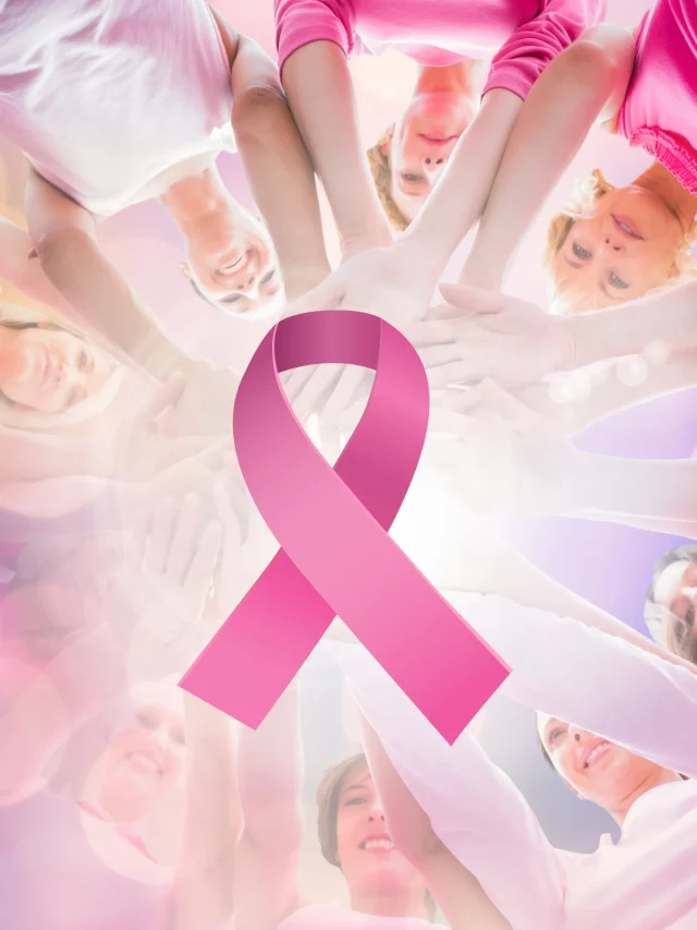 pink-ribbon-with-breast-cancer-awareness-women-putting-hands-together